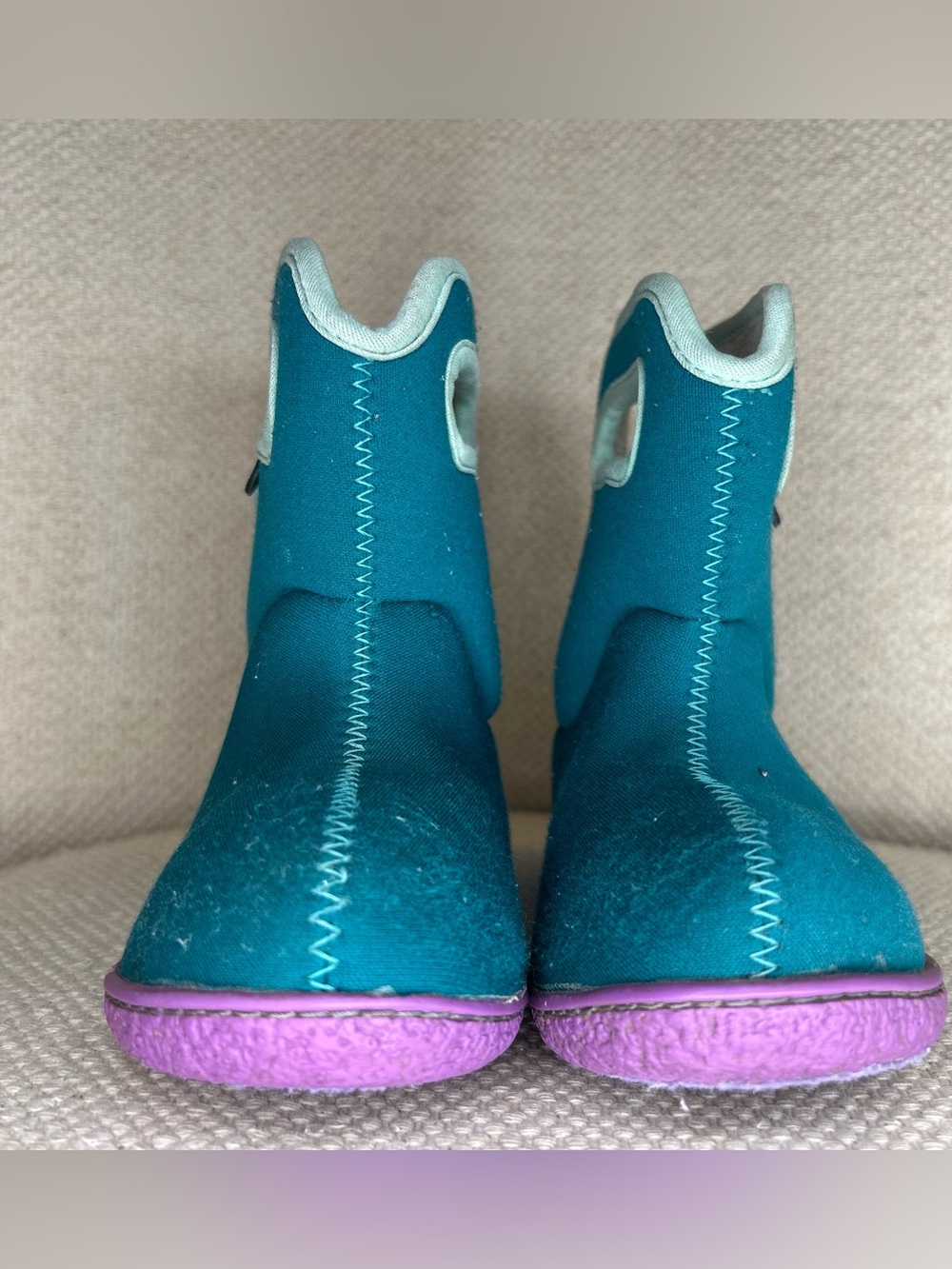 BOGS Kids Teal Waterproof Boot with Purple Sole